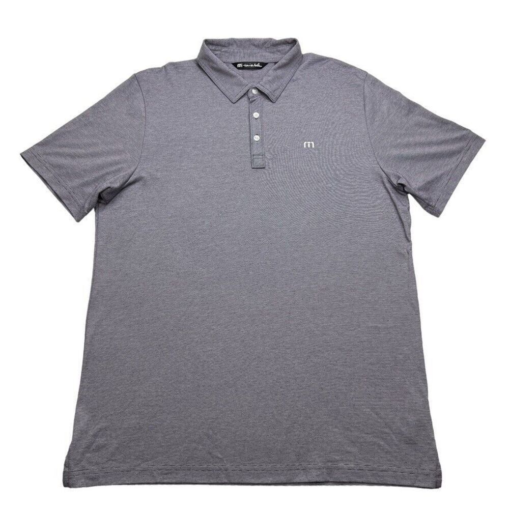 Travis Mathew Shirt Mens Extra Large Purple Polo Golf‎ Short Sleeve XL